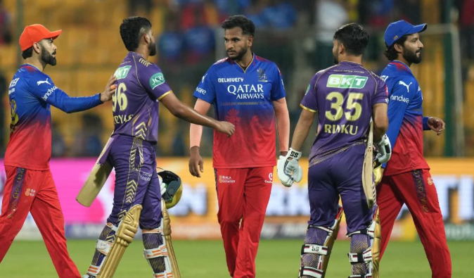 Kolkata Knight Riders Vs Royal Challengers Bengaluru Timeline