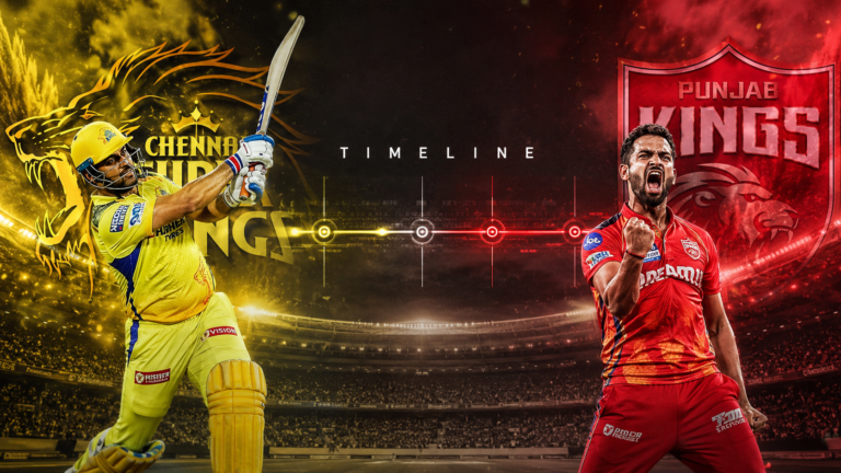 Chennai Super Kings Vs Punjab Kings Timeline